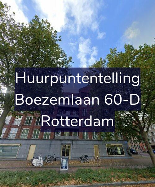 Foto gevel Huurpuntentelling voor Boezemlaan 60-D, Rotterdam