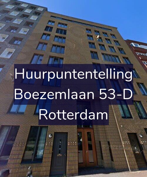 Foto gevel Huurpuntentelling voor Boezemlaan 53-D, Rotterdam