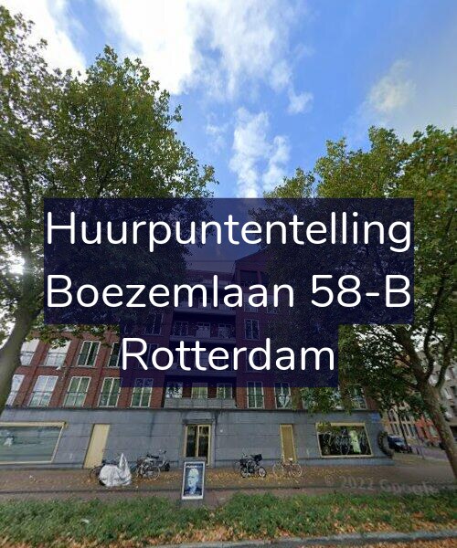 Foto gevel Huurpuntentelling voor Boezemlaan 58-B, Rotterdam