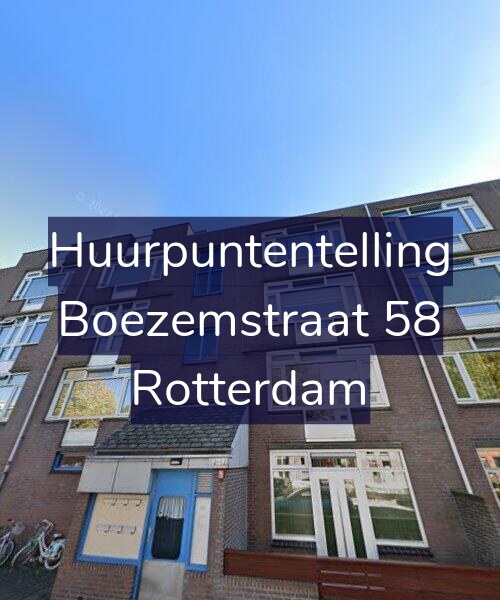 Foto gevel Huurpuntentelling voor Boezemstraat 58, Rotterdam