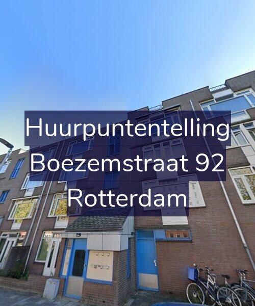 Foto gevel Huurpuntentelling voor Boezemstraat 92, Rotterdam