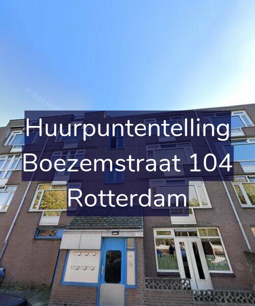 Foto gevel Huurpuntentelling voor Boezemstraat 104, Rotterdam