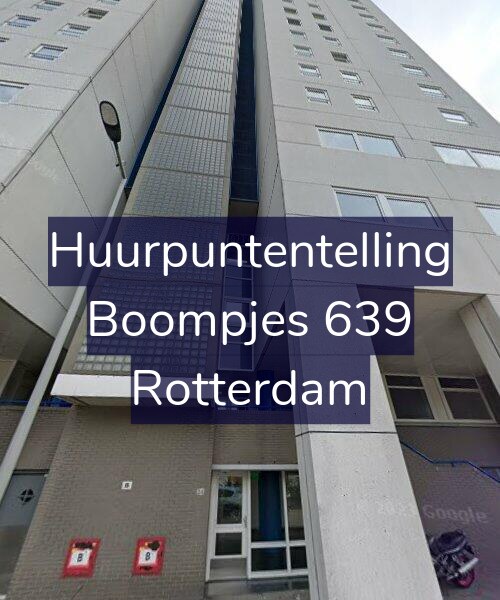 Foto gevel Huurpuntentelling voor Boompjes 639, Rotterdam