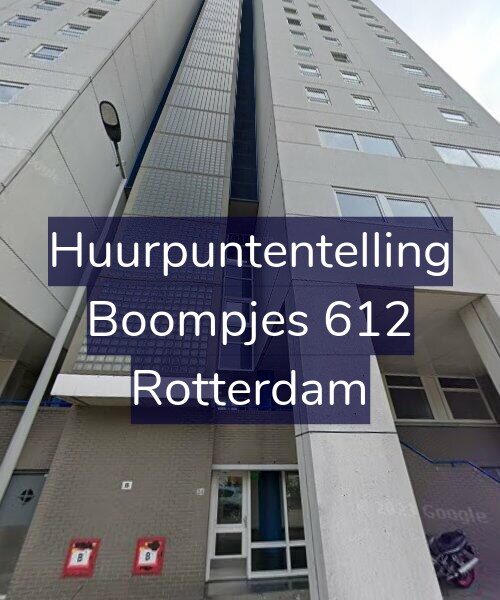 Foto gevel Huurpuntentelling voor Boompjes 612, Rotterdam
