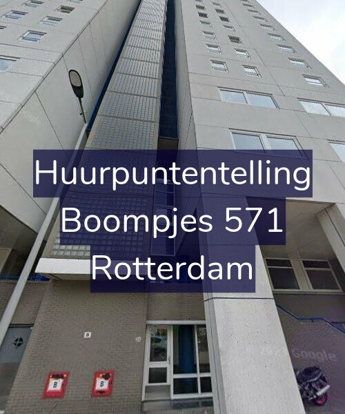 Foto gevel Huurpuntentelling voor Boompjes 571, Rotterdam