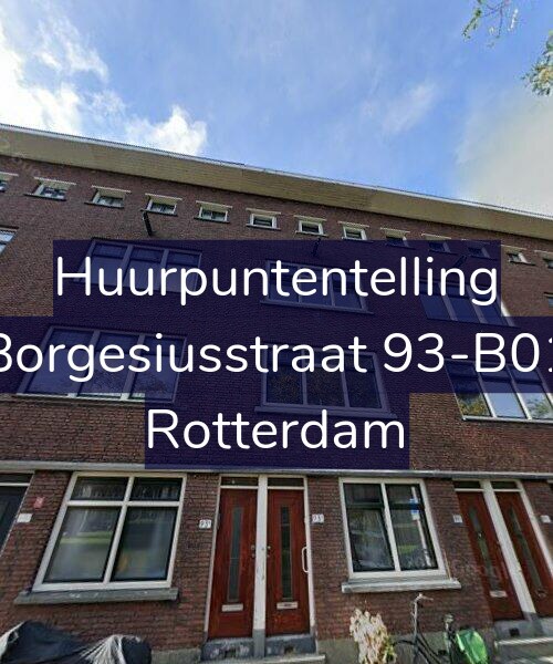 Foto gevel Huurpuntentelling voor Borgesiusstraat 93-B01, Rotterdam