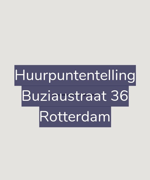 Foto gevel Huurpuntentelling voor Buziaustraat 36, Rotterdam