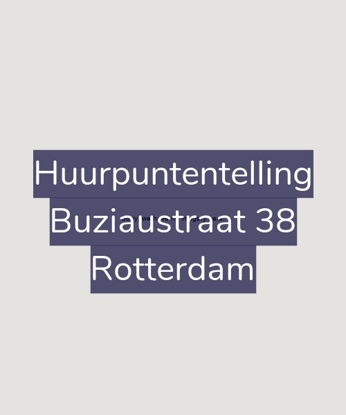 Foto gevel Huurpuntentelling voor Buziaustraat 38, Rotterdam