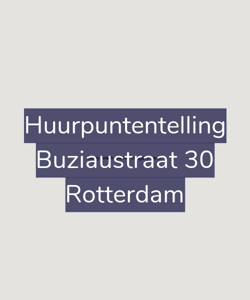 Foto gevel Huurpuntentelling voor Buziaustraat 30, Rotterdam