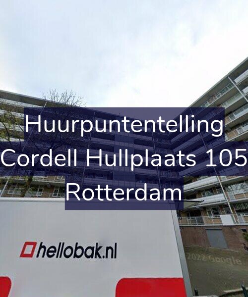 Foto gevel Huurpuntentelling voor Cordell Hullplaats 105, Rotterdam