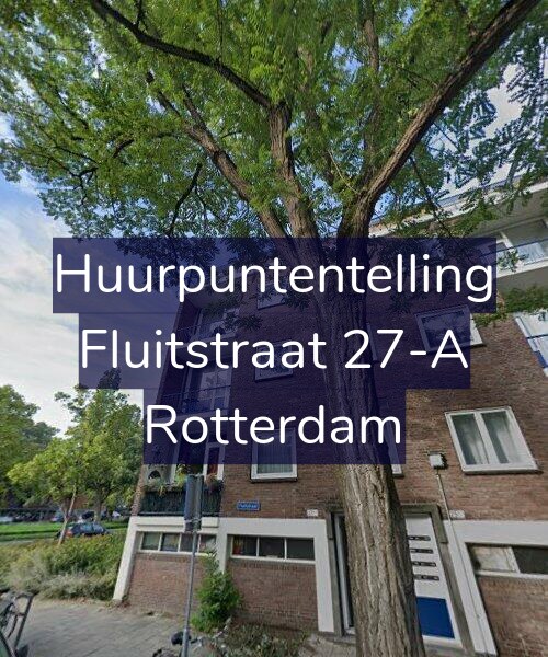 Foto gevel Huurpuntentelling voor Fluitstraat 27-A, Rotterdam