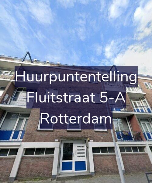 Foto gevel Huurpuntentelling voor Fluitstraat 5-A, Rotterdam