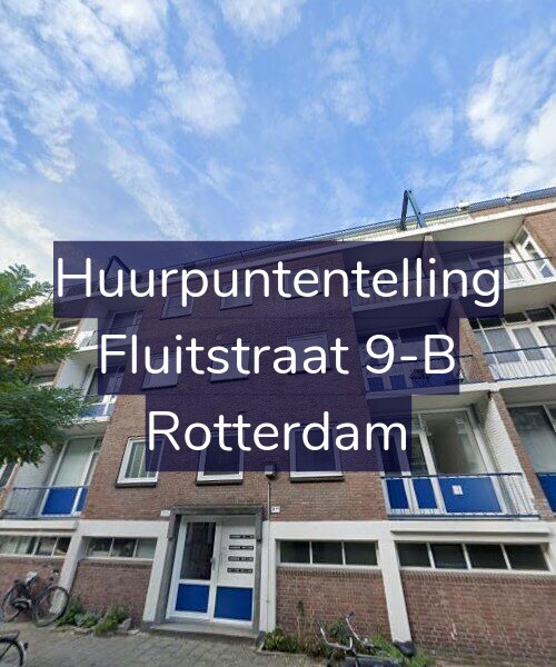 Foto gevel Huurpuntentelling voor Fluitstraat 9-B, Rotterdam