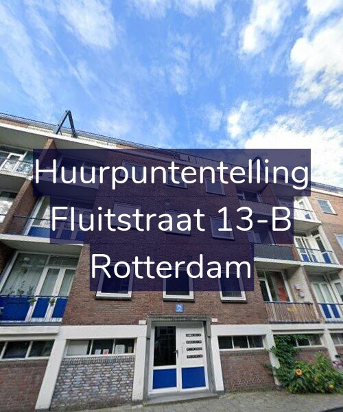 Foto gevel Huurpuntentelling voor Fluitstraat 13-B, Rotterdam