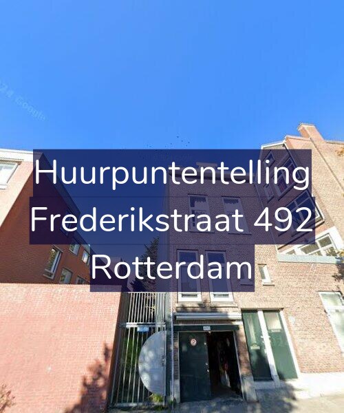 Foto gevel Huurpuntentelling voor Frederikstraat 492, Rotterdam