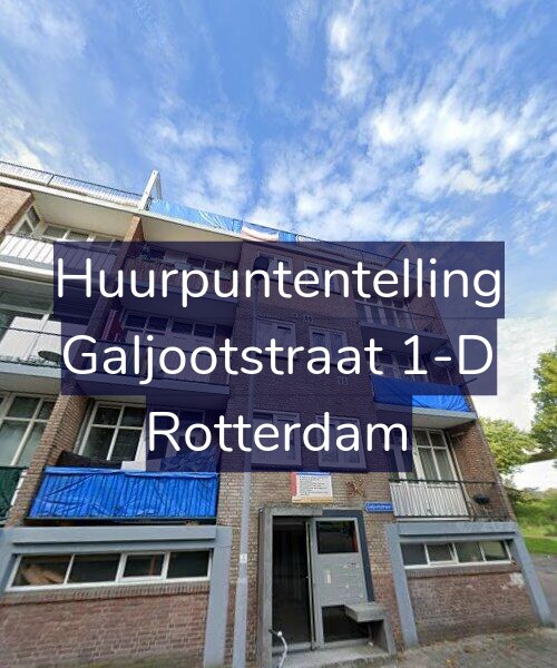 Foto gevel Huurpuntentelling voor Galjootstraat 1-D, Rotterdam