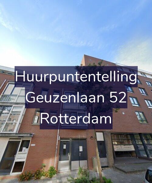 Foto gevel Huurpuntentelling voor Geuzenlaan 52, Rotterdam