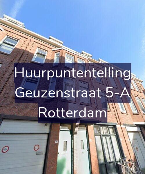 Foto gevel Huurpuntentelling voor Geuzenstraat 5-A, Rotterdam