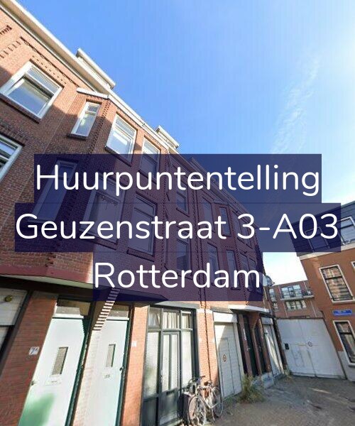 Foto gevel Huurpuntentelling voor Geuzenstraat 3-A03, Rotterdam