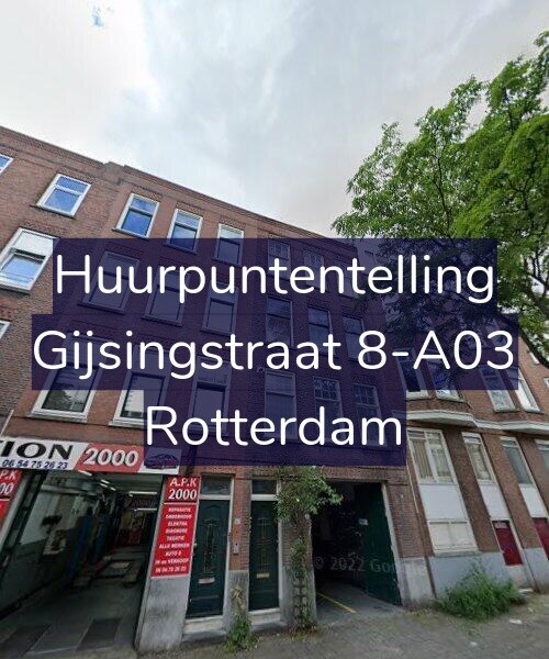 Foto gevel Huurpuntentelling voor Gijsingstraat 8-A03, Rotterdam