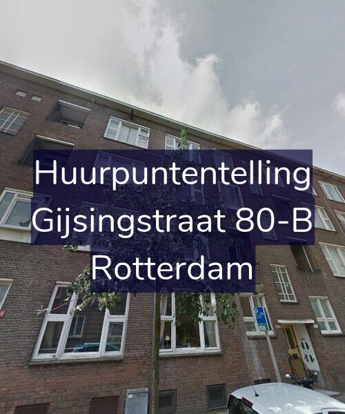 Foto gevel Huurpuntentelling voor Gijsingstraat 80-B, Rotterdam
