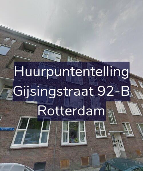 Foto gevel Huurpuntentelling voor Gijsingstraat 92-B, Rotterdam
