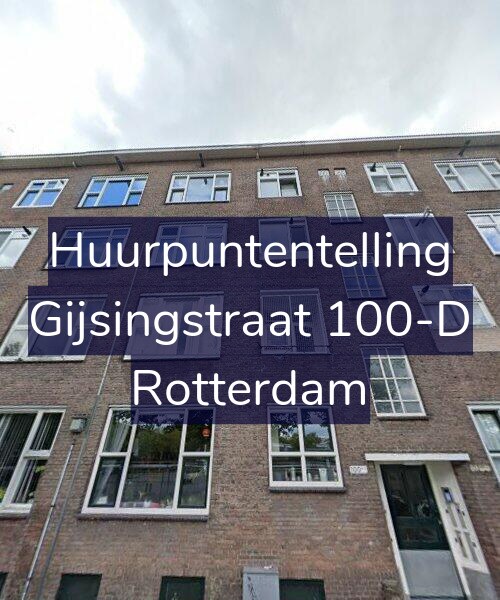 Foto gevel Huurpuntentelling voor Gijsingstraat 100-D, Rotterdam