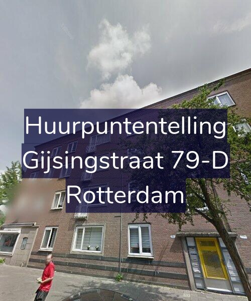 Foto gevel Huurpuntentelling voor Gijsingstraat 79-D, Rotterdam