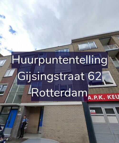 Foto gevel Huurpuntentelling voor Gijsingstraat 62, Rotterdam