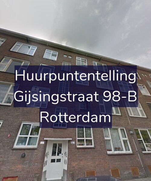 Foto gevel Huurpuntentelling voor Gijsingstraat 98-B, Rotterdam
