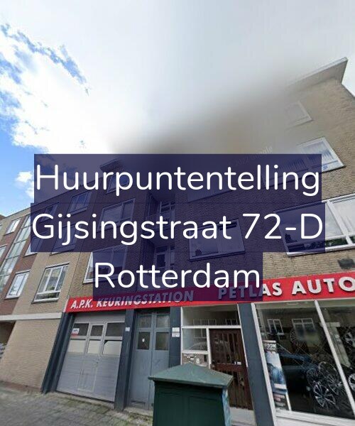 Foto gevel Huurpuntentelling voor Gijsingstraat 72-D, Rotterdam