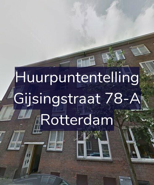 Foto gevel Huurpuntentelling voor Gijsingstraat 78-A, Rotterdam