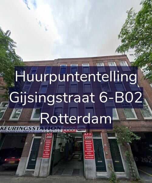 Foto gevel Huurpuntentelling voor Gijsingstraat 6-B02, Rotterdam