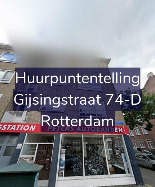 Foto gevel Huurpuntentelling voor Gijsingstraat 74-D, Rotterdam