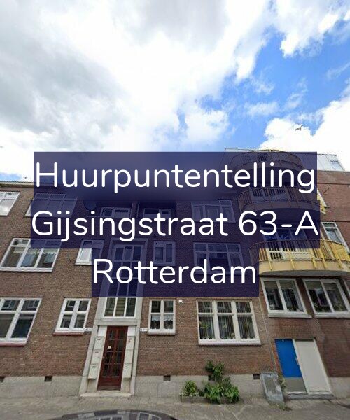 Foto gevel Huurpuntentelling voor Gijsingstraat 63-A, Rotterdam