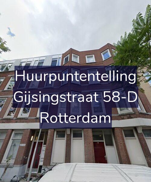 Foto gevel Huurpuntentelling voor Gijsingstraat 58-D, Rotterdam