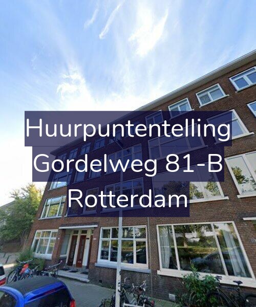 Foto gevel Huurpuntentelling voor Gordelweg 81-B, Rotterdam