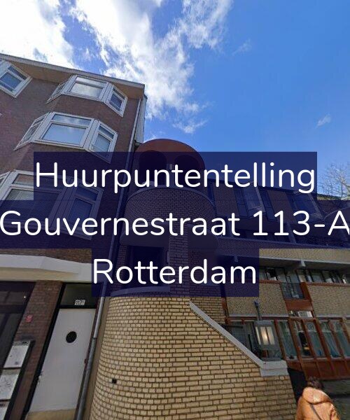 Foto gevel Huurpuntentelling voor Gouvernestraat 113-A, Rotterdam
