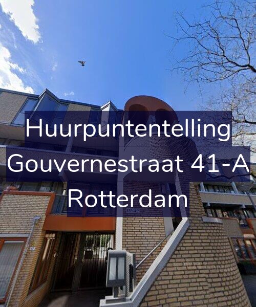 Foto gevel Huurpuntentelling voor Gouvernestraat 41-A, Rotterdam