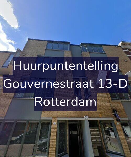 Foto gevel Huurpuntentelling voor Gouvernestraat 13-D, Rotterdam