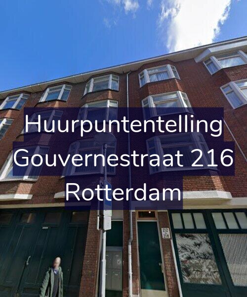 Foto gevel Huurpuntentelling voor Gouvernestraat 216, Rotterdam
