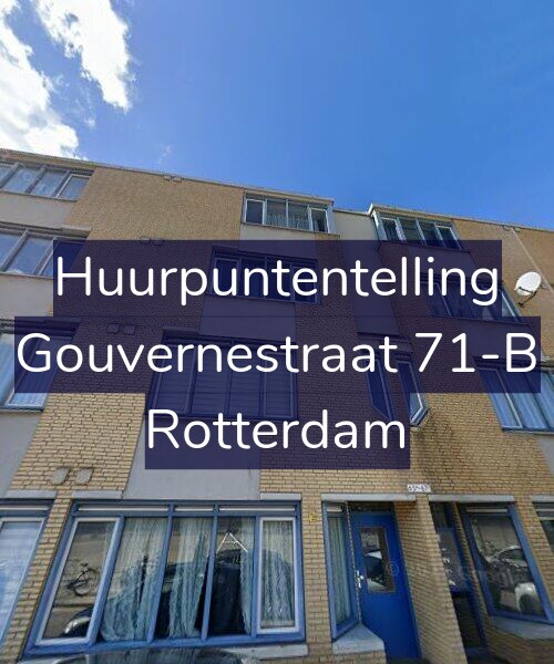 Foto gevel Huurpuntentelling voor Gouvernestraat 71-B, Rotterdam