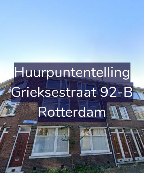 Foto gevel Huurpuntentelling voor Grieksestraat 92-B, Rotterdam