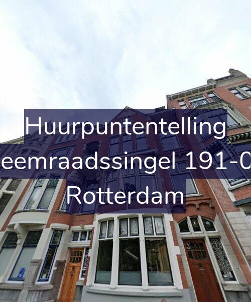 Foto gevel Huurpuntentelling voor Heemraadssingel 191-03, Rotterdam