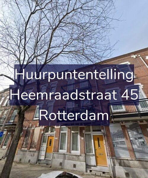 Foto gevel Huurpuntentelling voor Heemraadstraat 45, Rotterdam