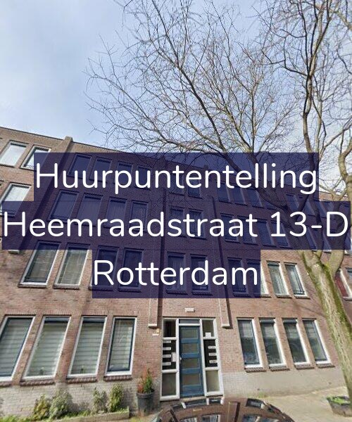 Foto gevel Huurpuntentelling voor Heemraadstraat 13-D, Rotterdam