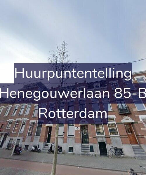 Foto gevel Huurpuntentelling voor Henegouwerlaan 85-B, Rotterdam