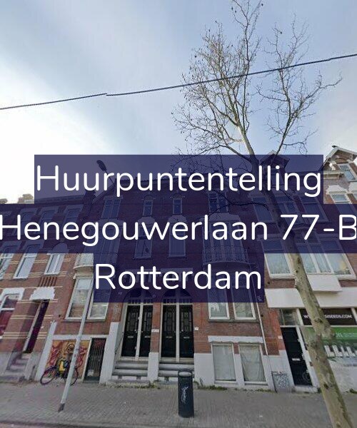 Foto gevel Huurpuntentelling voor Henegouwerlaan 77-B, Rotterdam