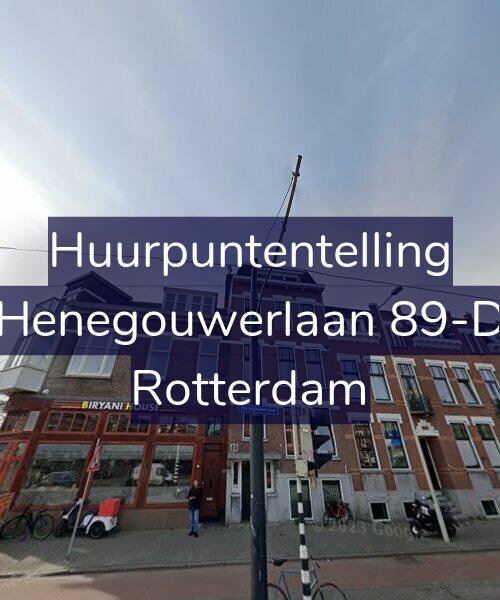Foto gevel Huurpuntentelling voor Henegouwerlaan 89-D, Rotterdam