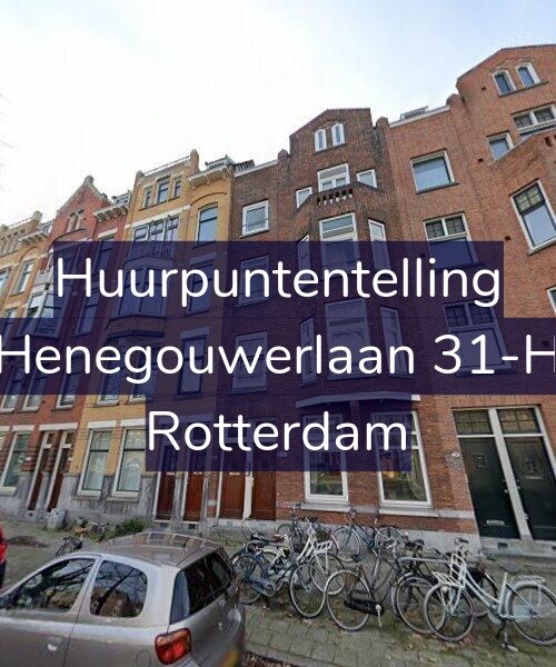 Foto gevel Huurpuntentelling voor Henegouwerlaan 31-H, Rotterdam